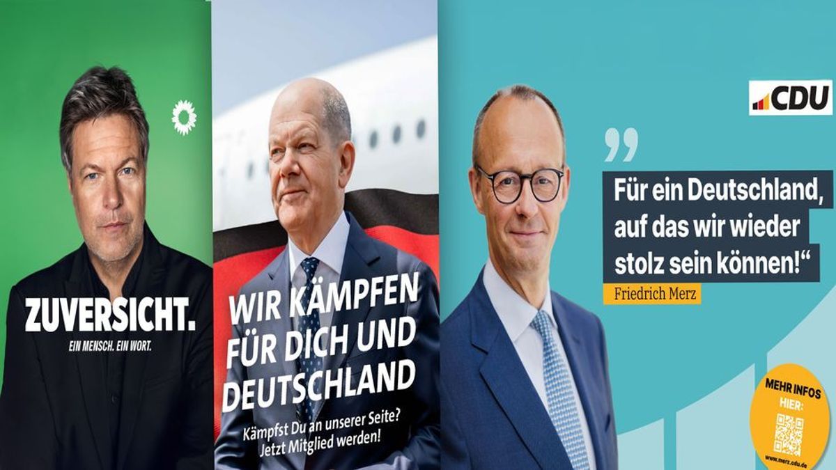 Mit Wahlplakaten auf Stimmenfang