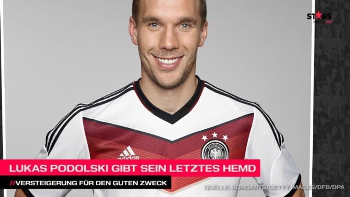 Lukas Podolski gibt sein letztes Hemd für den guten Zweck
