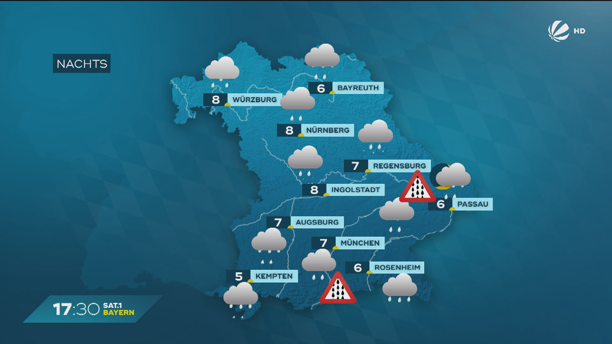 Das Bayern-Wetter vom 13.09.2024: Unwetter erwartet