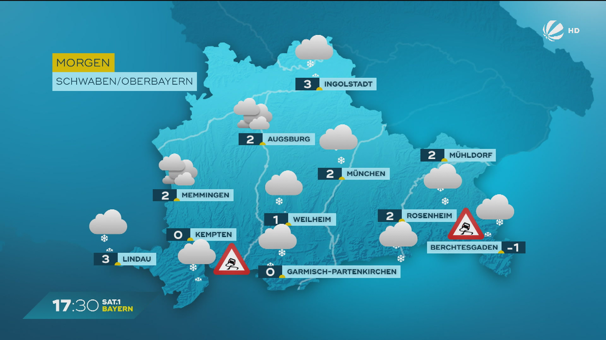 Das Bayern-Wetter vom 23.12.2024: Weiße Weihnachten in Bayern?