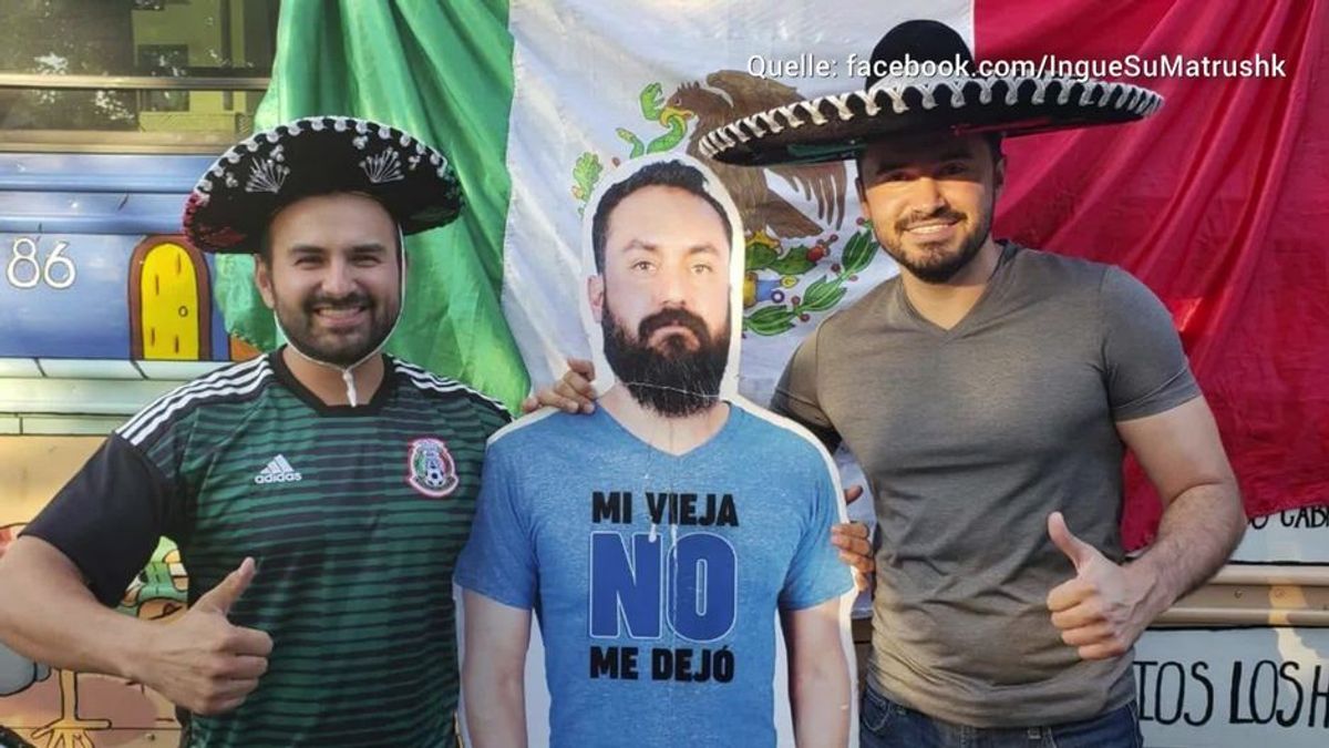 WM 2018: Berühmtester mexikanischer Fan ist aus Pappe – die Bilder