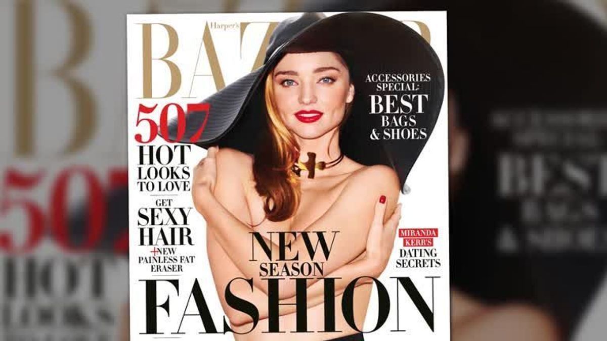 Miranda Kerr macht sich für Harpers Bazaar nackig