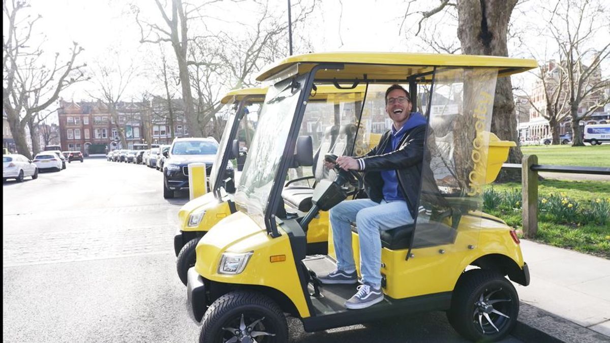 Mit dem Golfcart durch London: Reporter Christoph testet neues Sharing-Konzept