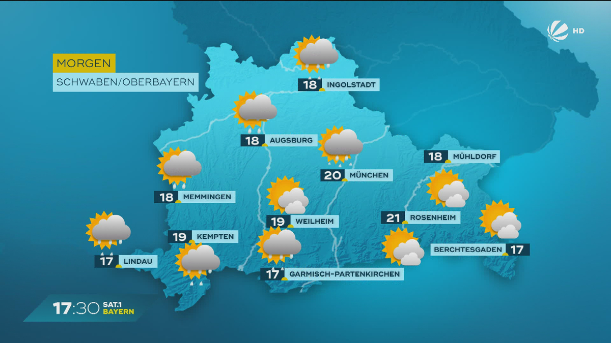 Das Bayern-Wetter vom 21.10.2024: Sonne in Oberbayern