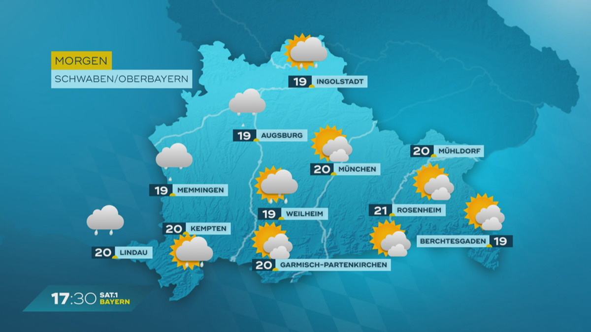 Das Bayern-Wetter vom 13.06.2024: Sonne und Wolken