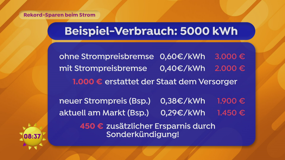 Rekord-Sparen beim Strom