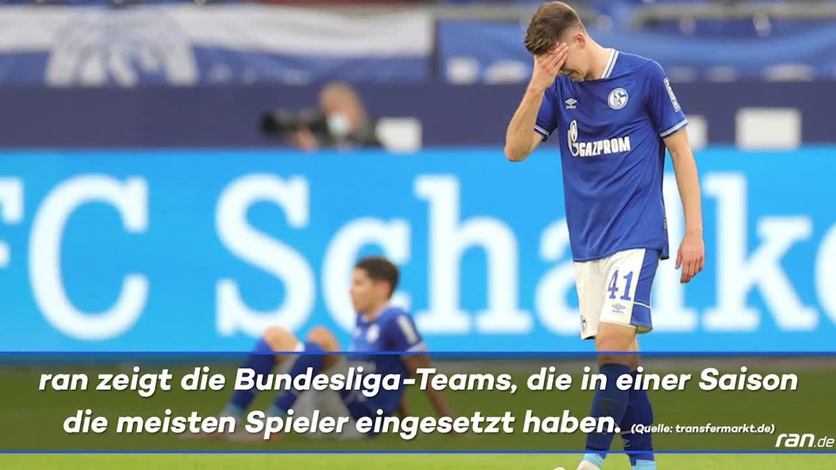 Schalke doch spitze! BL-Teams mit den meisten Spieler pro Saison