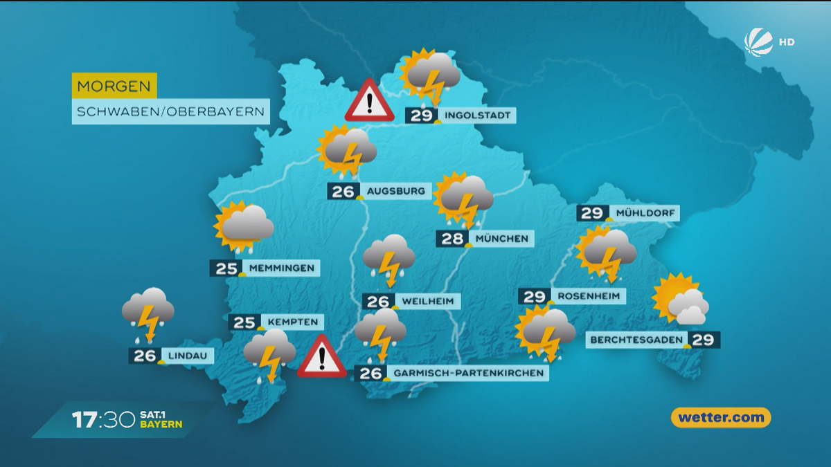 Das Bayern-Wetter vom 25.06.2025: Sonne und über 30 Grad