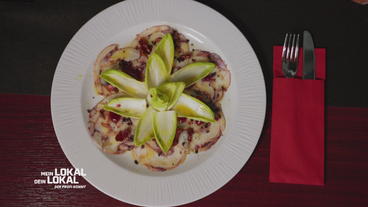 Carpaccio neu interpretiert: Oktopus mit Chicorée!