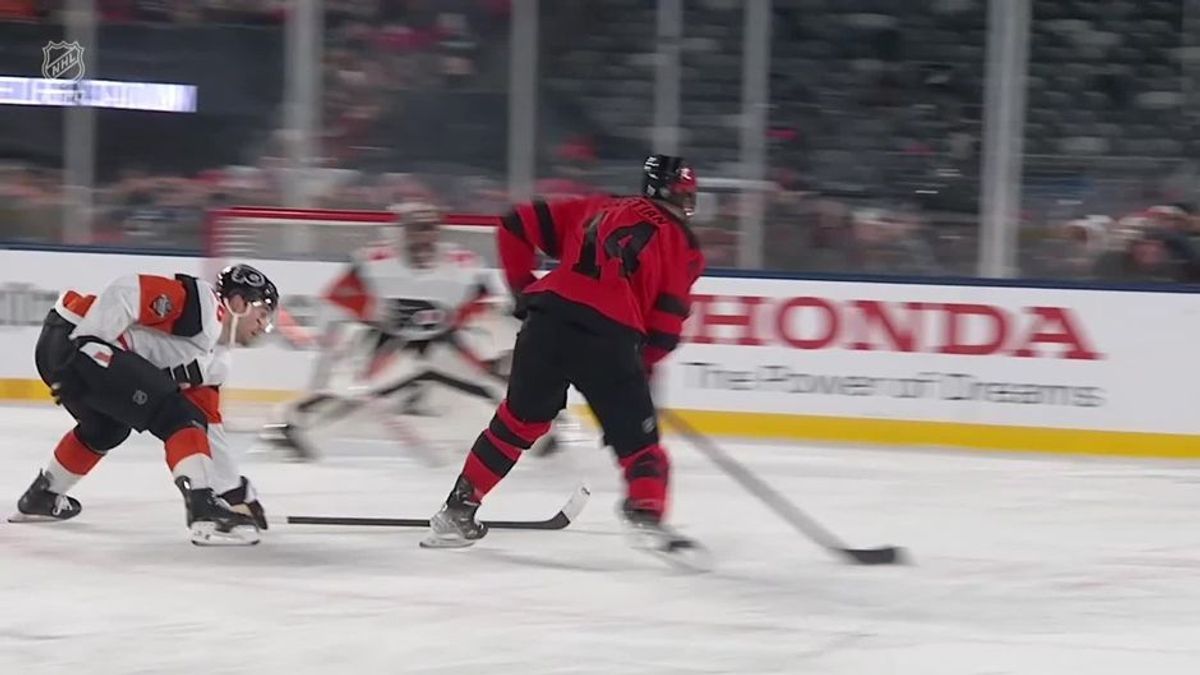 HIGHLIGHTS: NHL im MetLife Stadium! Devils besiegen Flyers