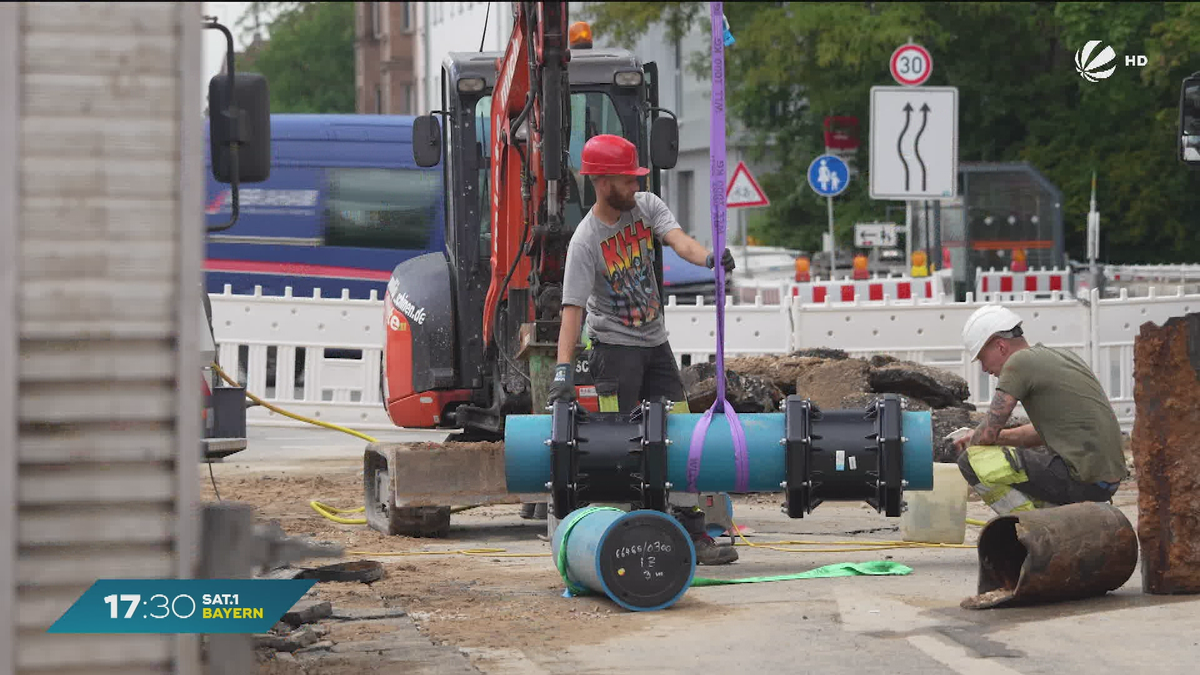 Wasserrohrbruch in Nürnberg: Maximilianstraße teilweise unterspült