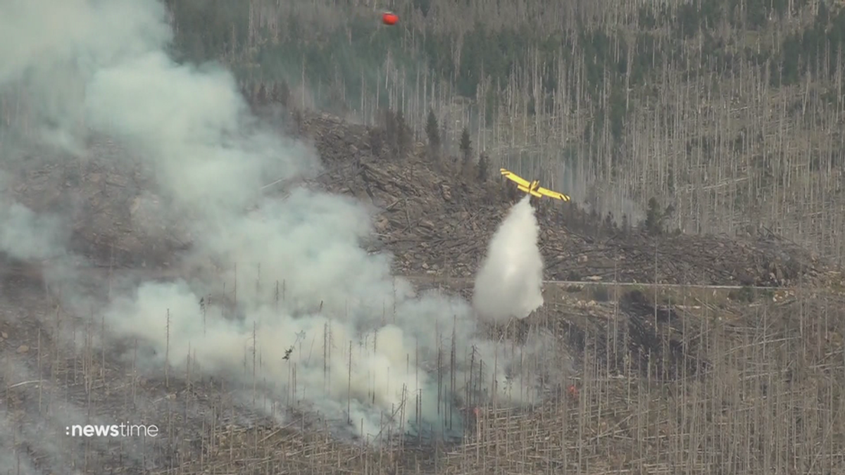 Flammeninferno am Brocken im Harz: Waldbrand auf 1.000 Metern Länge