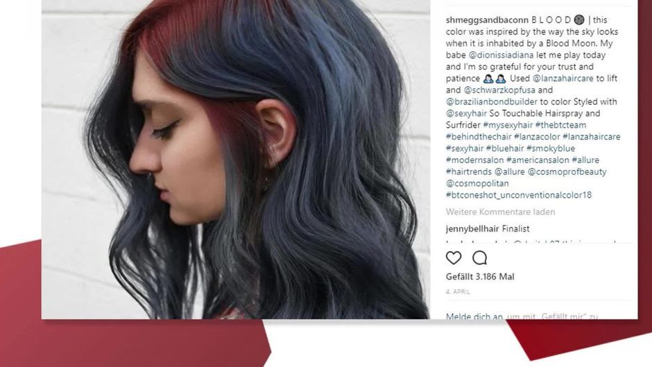 Blood Moon Hair: Haar-Trend für alle, die es gerne dark mögen