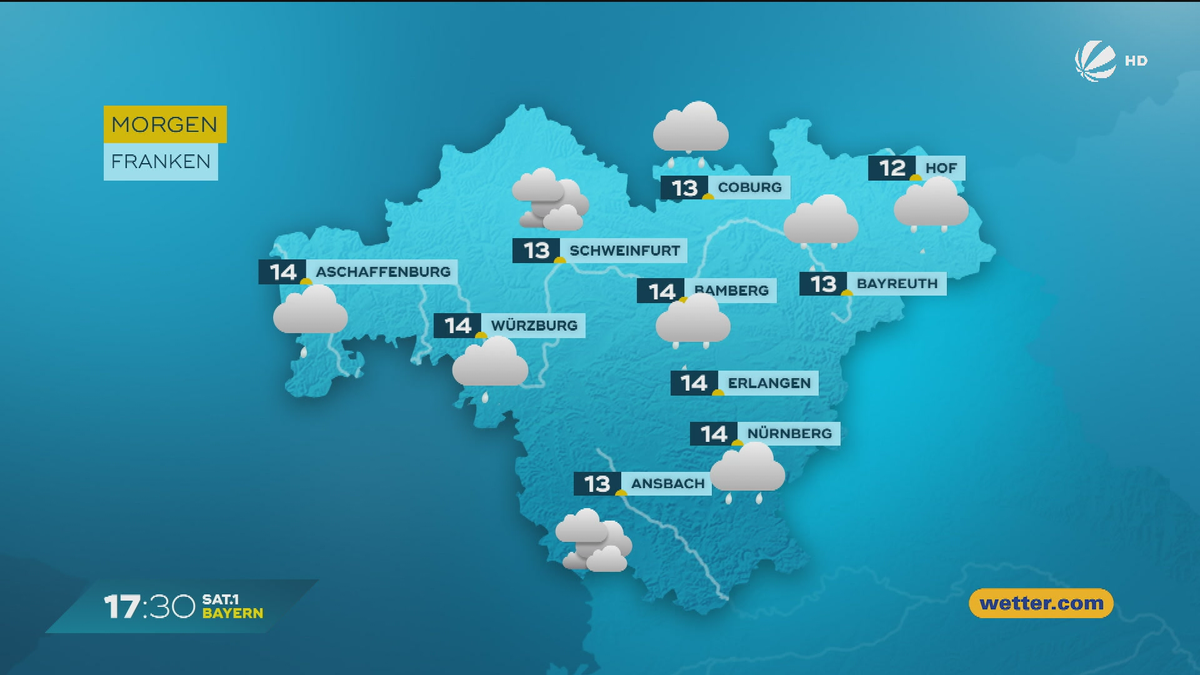 Das Bayern-Wetter vom 21.10.2025: Sonne bis Regen