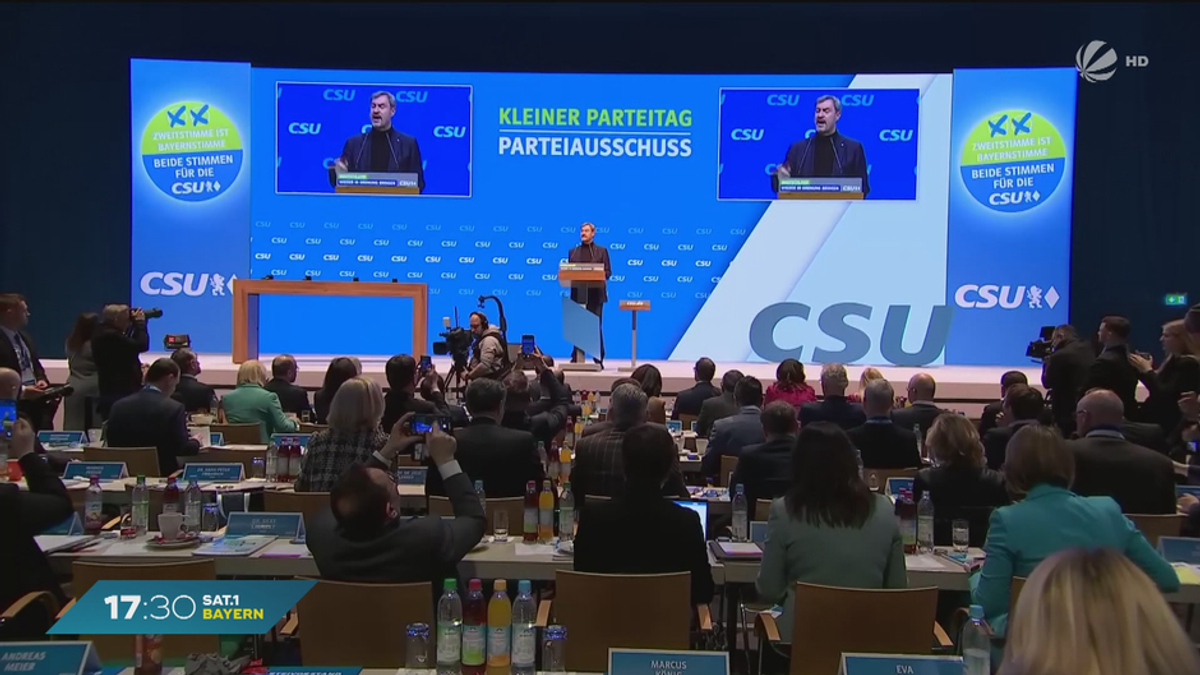 CSU-Parteitag in Nürnberg: Söder im Wahlkampf-Endspurt