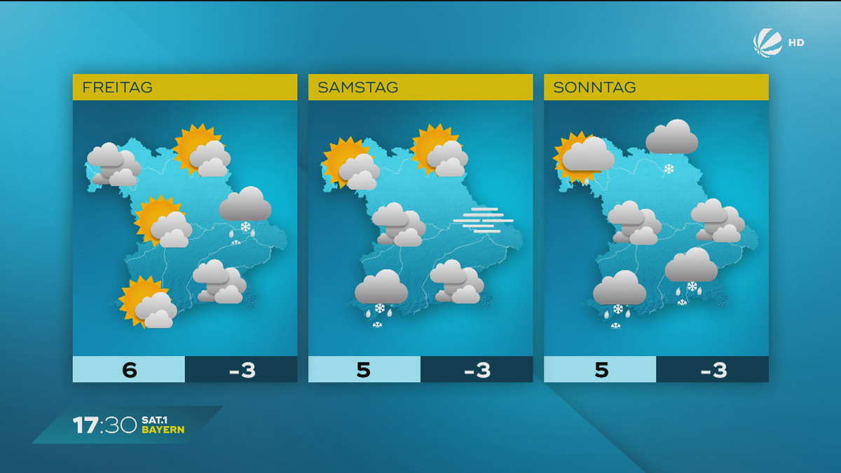 Das Bayern-Wetter vom 24.01.2025: Sonniges Wochenende?