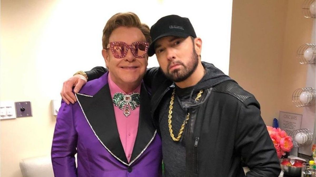 Besondere Freundschaft: Eminem postet dieses Foto mit "Onkel Elton John"