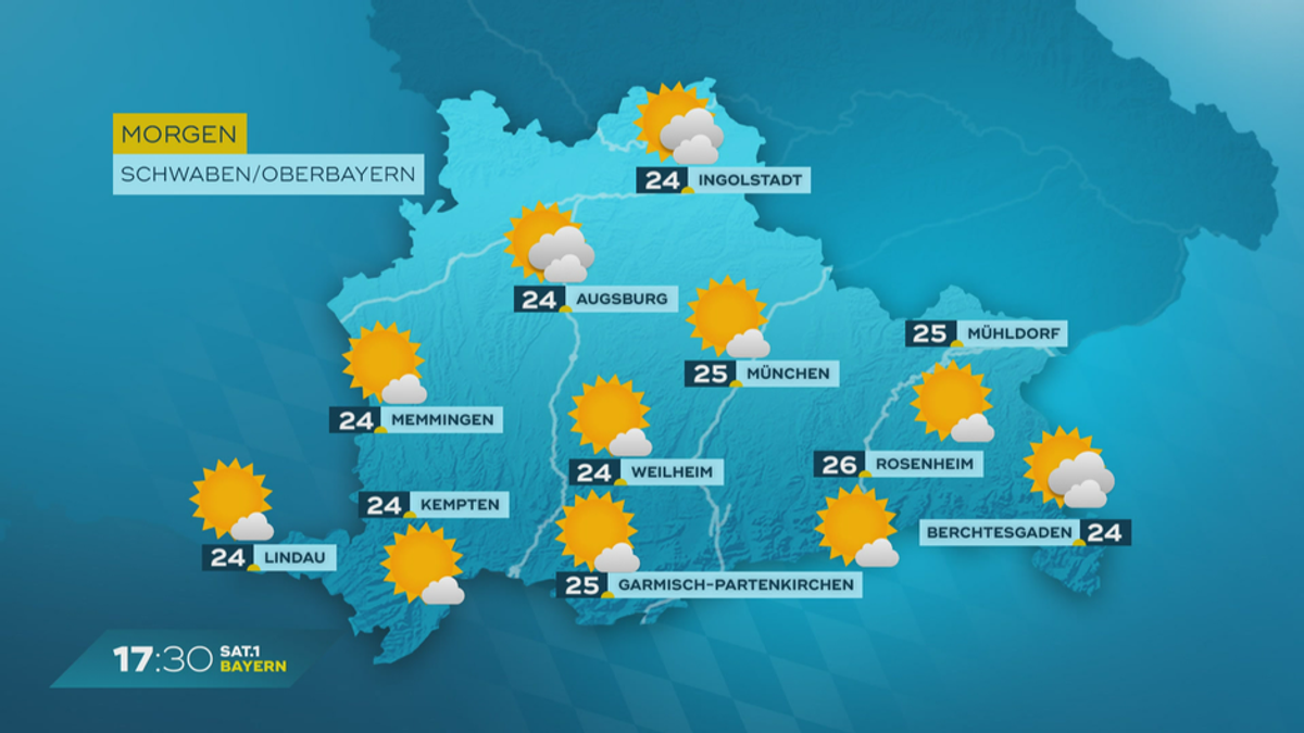 Das Bayern-Wetter vom 04.07.2024: Warme Aussichten