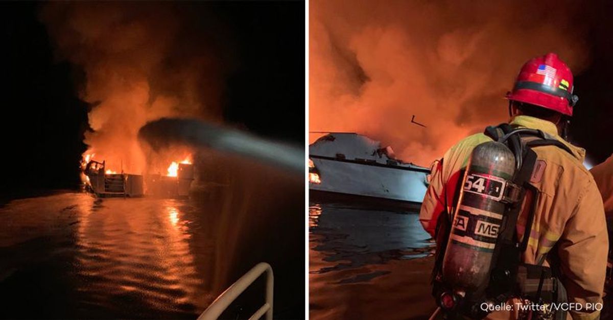 Schiff vor Kalifornien in Flammen - Medien befürchten zahlreiche Opfer