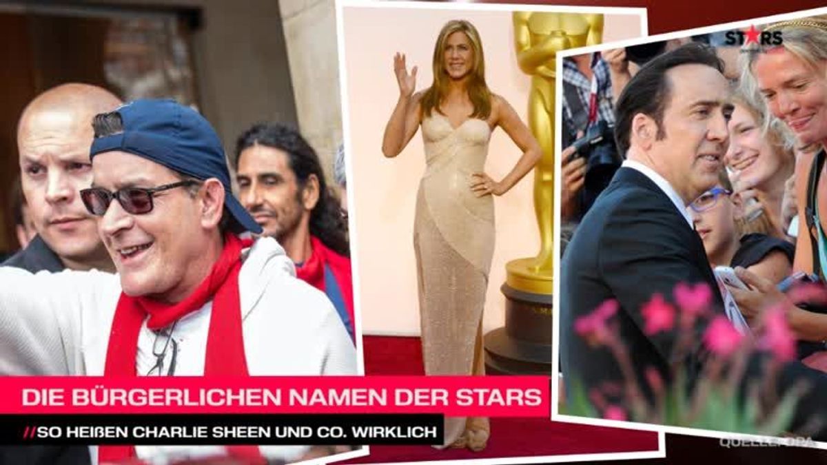 Jennifer Aniston oder Charlie Sheen – alles nur Künstlernamen!